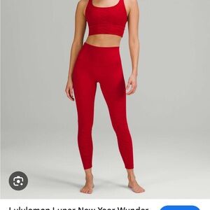Lululemon Wunder Under Lunar New Year Leggings | Red | 25” | Size 4
